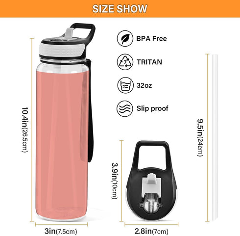 CHSIN Straw,32 oz Tritan BPA-Free Water Bottle with Sports Water Bottle for Fitness Gym Outdoor