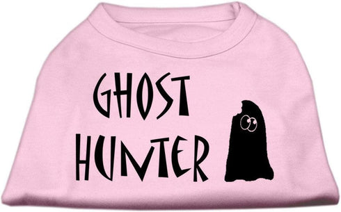 Halloween Pet Dog & Cat Shirt Screen Printed, Ghost Hunter, Red 2XL (20-25 lbs.)