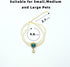 Handmade Pearl Dog Necklace, Cute Cat Collar, Fancy Adjustable Puppy Collar with Blue Heart Jewelry for Birthday Party
