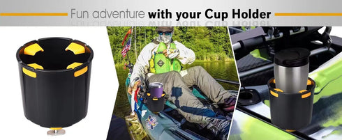 Multi-Functional Kayak Accessories: Cup Holder, Drink Holder, Phone Holder, Fishing Tool Storage, Track Mount Install