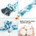 Dog Rope Toys, 3 Knots Chew Rope Toy for Medium and Small Dogs, Natural Cotton Pull Rope for Tug of War