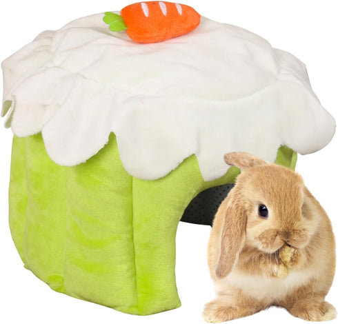 Generic 35x33cm, Chinchilla Pet Cotton Bed, Cake Shape Warm, Hamster House, House, Soft Hangable Nest, for Small Animal