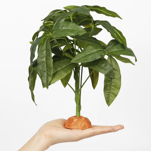 WOLEDOE Fake Green Money Tree Plant, Reptile Decor for Terrarium, Crested Gecko Tank Accessories fit Leopard Gecko
