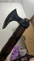 Viking Axe Real Handmade Carbon Steel Ragnar Lothbrok Hunting Axe with Leather Sheath