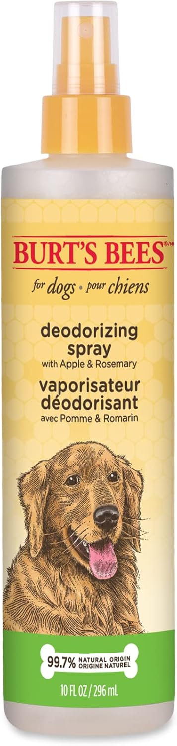 Burt's Bees for Pets Deodorizing Spray for Dogs, Naturally Derived with Apple & Rosemary, 10 Fl Oz