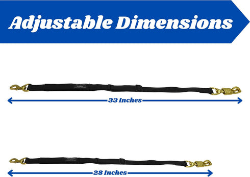 Intrepid International Adjustable Tie Safe Trailer Tie, Durable Nylon, Quick Release, 28" to 33"