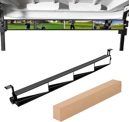 RIZINKART Universal Golf Cart 4 Panel Mirror for Yamaha EZGO Club Car - Easy to Install, 35.8" Wide Angle