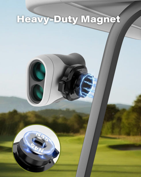 A2C 3M 1s Magnetic Range Finder Holder One-Lock Golf Rangefinder Mount with Adhesive Adapter, Lock & Release, Golf
