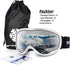 Ski Goggles Over Glasses - Snowboard Snowmobile Goggles for Men Women Adult, Anti Fog 100% UV Protection