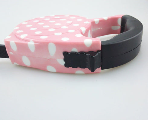 Blovess Yueton 16.5 ft Pet Dog Cat Puppy Retractable Leash in Pink