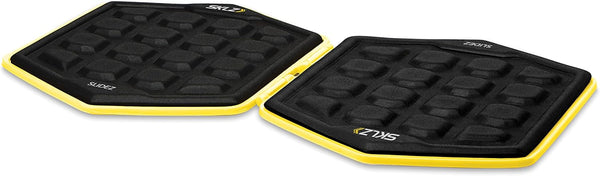 SKLZ Slidez Dual-Sided Exercise Glider Discs for Core Stability, Standard Use, Yellow