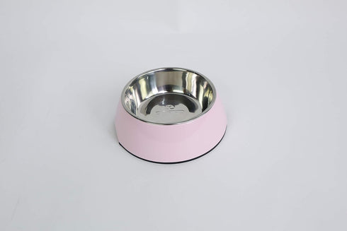 Pet Bowls Stainless Steel - Universal Dog & Cat Water and Food Bowls, 4 Sizes & 5 Colors Available (S, Pink)