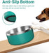 Stainless Steel Dog Bowls for Large Dogs - 64 Ounces/8 Cup Double Wall Weighted Dish with Non-Slip Base
