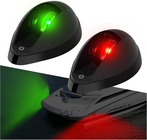Boat Navigation Lights Side Mount, Red and Green Bow Lights for Boats