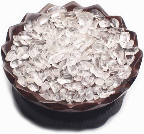 WAYBER 1 Lb/460g Natural White Clear Quartz Crystal Stones, Irregular Aquarium Pebble Decorative Rocks
