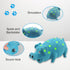 Andiker 8" Blue Dog Squeaky Toy, Durable Latex Chew Toy with Oinks Sound Squeaker for Dental Biting and Chasing