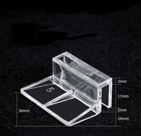 Haulonda 4pcs Clear Color Acrylic Aquarium Fish Tank Glass Cover Clip Support Holder (5mm)