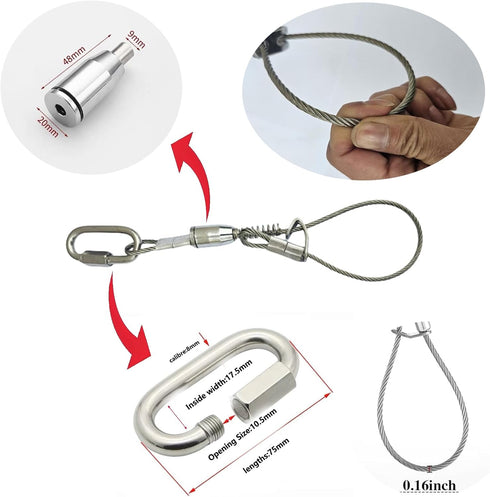 DANGONGLI 2-Packer Set 304 1200 lbs Goat and Deer Hunting Hanging Tool Stainless Steel Quick-Release Hoof Hook Designed