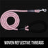 Gorilla Grip Heavy Duty Dog Leash - Soft Handle, Strong Reflective Rope for Night Walking, Pink
