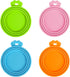 PetBonus 4 Pack Silicone Pet Can Cover Lids: Universal Size for Dog Cat Food, BPA Free Dishwasher Safe (Blue, Green,