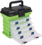 Fishing Tackle Box by KUKLIPJIM, 4 Layers Quick-Access Storage for Fishing Gear (Green)
