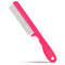 Super-Groom Combs with Smooth Rotating Teeth for Painless Mat Removal (French Rose Pink, 30 Fine-spaced Teeth)