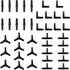 Pawfly 40 Piece Aquarium Airline Tubing Connectors, Black Plastic Inline Valve