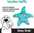 SmartPetLove Tender-Tuffs Easy Grab Small Squeaky Soft Plush Starfish Dog Toy for Puppies and Adult Dogs