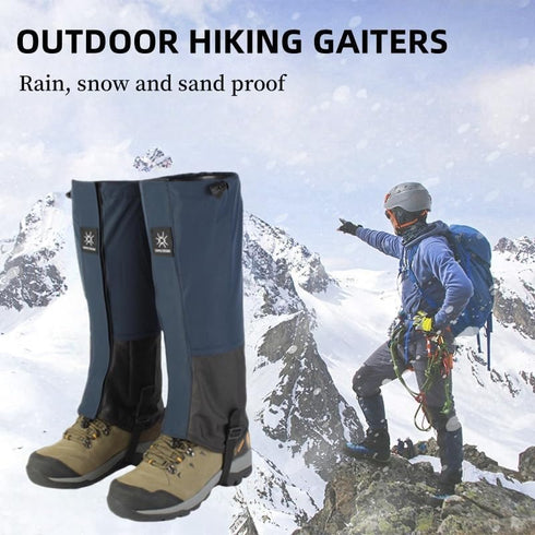 Waterproof Hiking Gaiters with Rubber Foot Strap, Lightweight Adjustable for Men and Women Hiking, Skiing