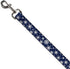 Dog Leash Snowflakes Blue White 4 Feet Long 1.0 Inch Wide