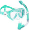Kids Snorkel Set - Dry Top Snorkel Mask Snorkeling Gear for Boys Girls Youth, Anti-Fog 180° Panoramic View