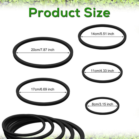 5pcs Aquarium Floating Plant Rings, 5 Sizes Foam Fish Feeding Rings Fish Tank Plant Ring Floating Plant Corral Feeding Ring for Keeping Floating Plants in Place (Black)