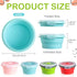 Suclain 4 Pcs Camping Bowl with Lid Collapsible Silicone Bowl Lunch Box Salad Bowl Expandable Food Storage Container Set Folding Travel Bowl for Hiking Heat (Red, Pink, Blue, Green,27 oz) by Suclain
