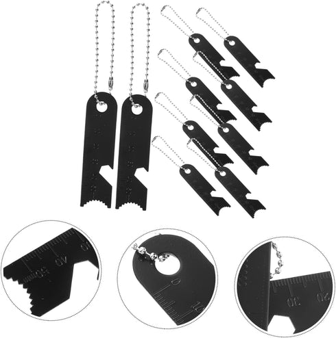Toddmomy 10pcs Flint Scraper, Manganese Steel, Black, Portable for Man Vs. Wild
