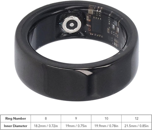 Smart Health Ring, Waterproof Fitness Pedometer for Exercise Data and Sleep Quality, Compatible with Android & iOS,