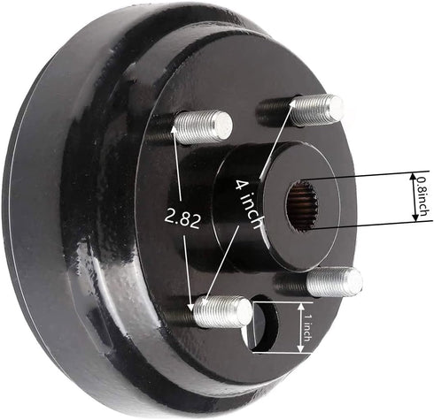 Golf Cart Brake Drum/Hub Assembly (Electric) - For EZGO TXT Golf Carts, Replaces# 19186G1