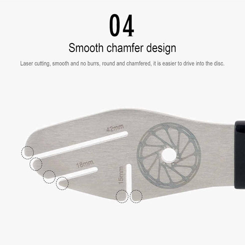 Rotor Truing Fork Bike Disc Alignment Tool, Bicycle Brake Wrench for Easy Carry and Use