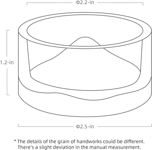 Niteangel Hamster Feeding & Water Bowls, Mount Fuji Series Glass Drinking Bowls for Dwarf Syrian Hamsters, Mice, Rats