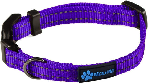 Max and Neo NEO Nylon Buckle Reflective Dog Collar - We Donate a Collar to a Dog Rescue for Every Collar Sold (X-Small,
