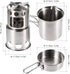 Lixada 2PCS Portable Outdoor Cooking Pots and Pans Set, Stainless Steel Camping Cookware with Mesh Pouch