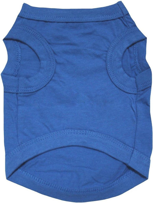 Petitebella Plain Single Color Puppy Dog Shirt (Small, Royal Blue)