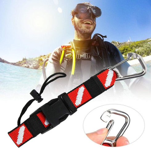 Universal BCD Scuba Diving Gear Keeper Holder with Lanyard Safety Clip (HY08)