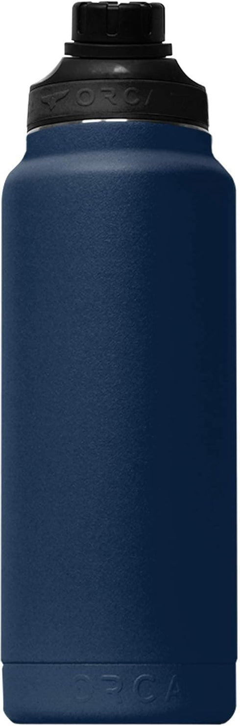 ORCA 34oz Insulated Stainless Steel Water Bottle - Powder Coat Finish & Silicone Grip, Dishwasher Safe