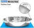 Shallow Dog Food Bowls, Non-Slip Food Grade Stainless Steel for Large Dogs - 8 Cups / 2 Quart (2 Pcs)