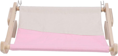 Yscryptoline Hammock Cat Sill Window Perch, Wooden Wall Mount Cat with Sturdy Frame, Comfortable Bedside Drawer Cabinet