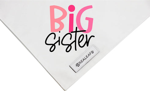 Realeaf Big Brother Big Sister Dog Bandanas Pet Scarf for Medium and Large Dogs New Baby Announcement Pet Accessories