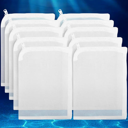 Segarty 10 Pack High Flow Aquarium Filter Bags, 0.15mm Mesh Reusable Nylon Media Net Bags for Fish Tank