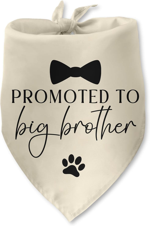 Luptiteuy Promoted to Big Brother Baby Announcement Dog Bandana Gender Reveal Gift Pregnancy
