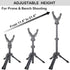 360 Portable Shooting Tripod with Rotating & Removable V Yoke - Adjustable Height Rifle Rest Stand for Hunting, Target