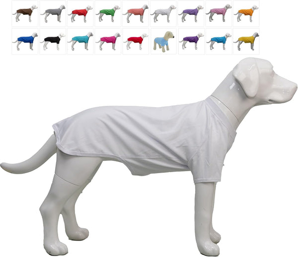 Lovelonglong Pet Clothing Dog Costumes Blank T-Shirt Tee Shirts for Dachshund Dogs, Corgi 100% Cotton White D-M